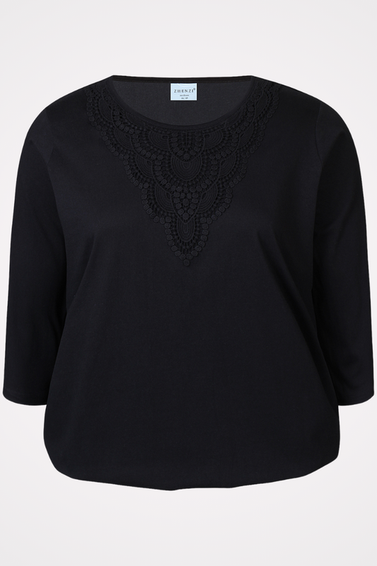 Sort bluse bomuld Zhenzi