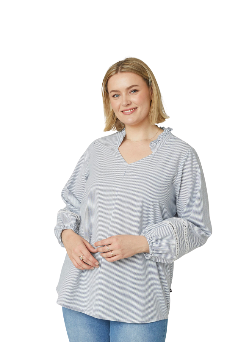Adia bluse med striber adgina