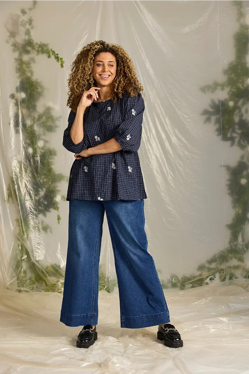 zhenzi bluse zh-amber 1197 navy