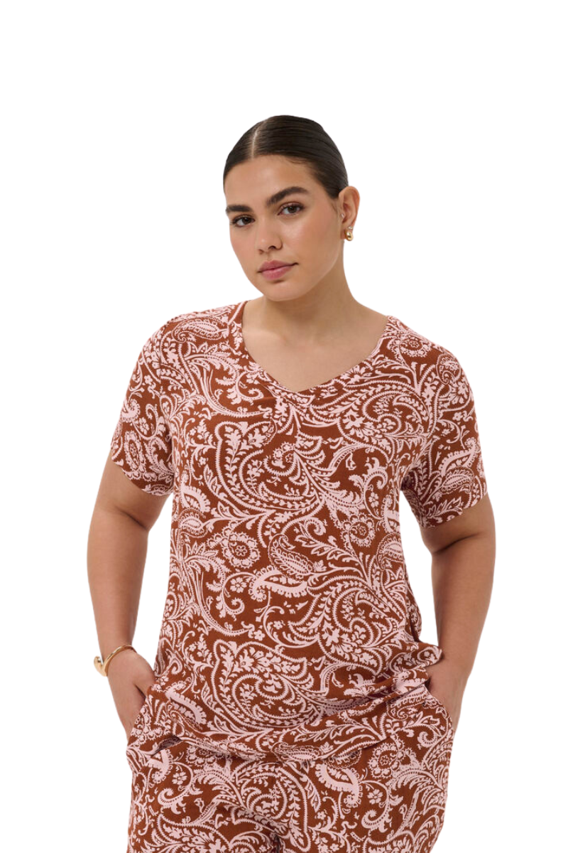 kaffe curve t-shirt KCami brun