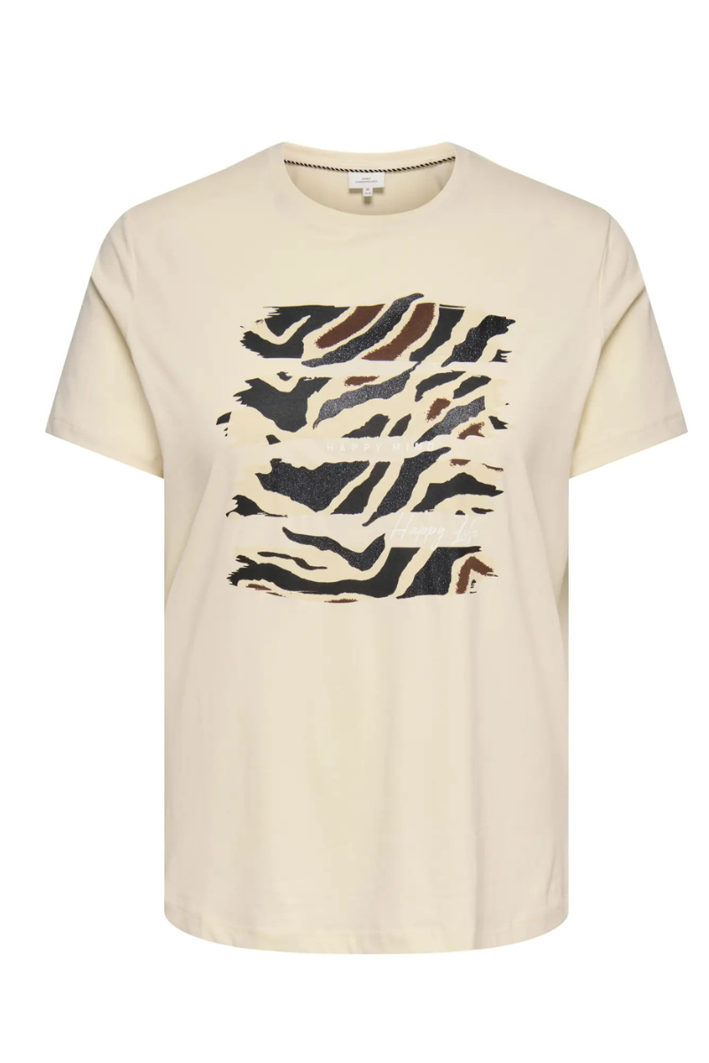 only carmakoma t-shirt carboostery sand farvet