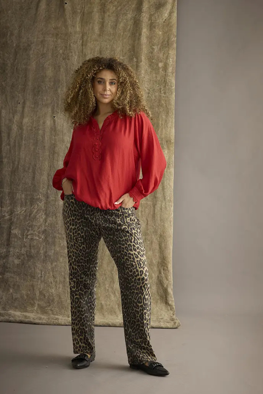 zhenzi bluse Zh-Orra 934 rød