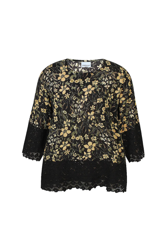 zhenzi bluse Zh-Opha 929 mørk kombi