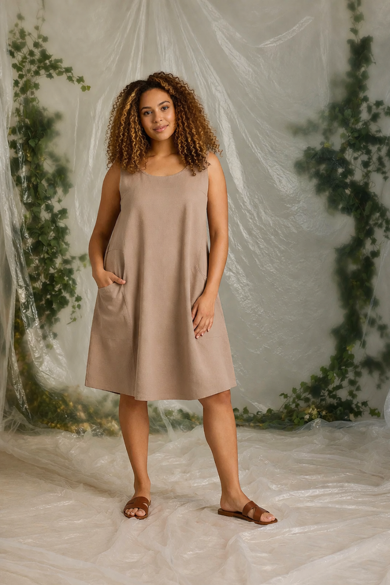 zhenzi kjole Zh-Amin 159 lysebrun