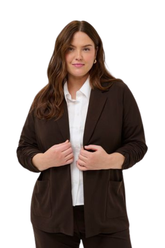 kaffe curve habitjakke 3/4 KCpheolo brun