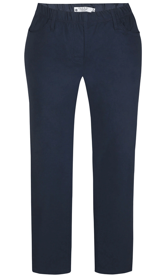 Zhenzi bukser bengalin Twist Fit navy Længde 78 cm