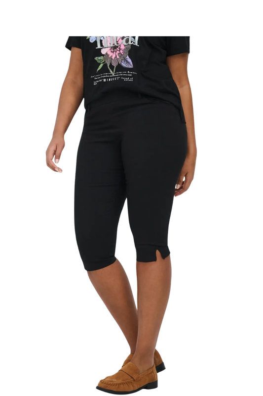 Only Carmakoma bukser CARGABBY CAPRI PANTS sort