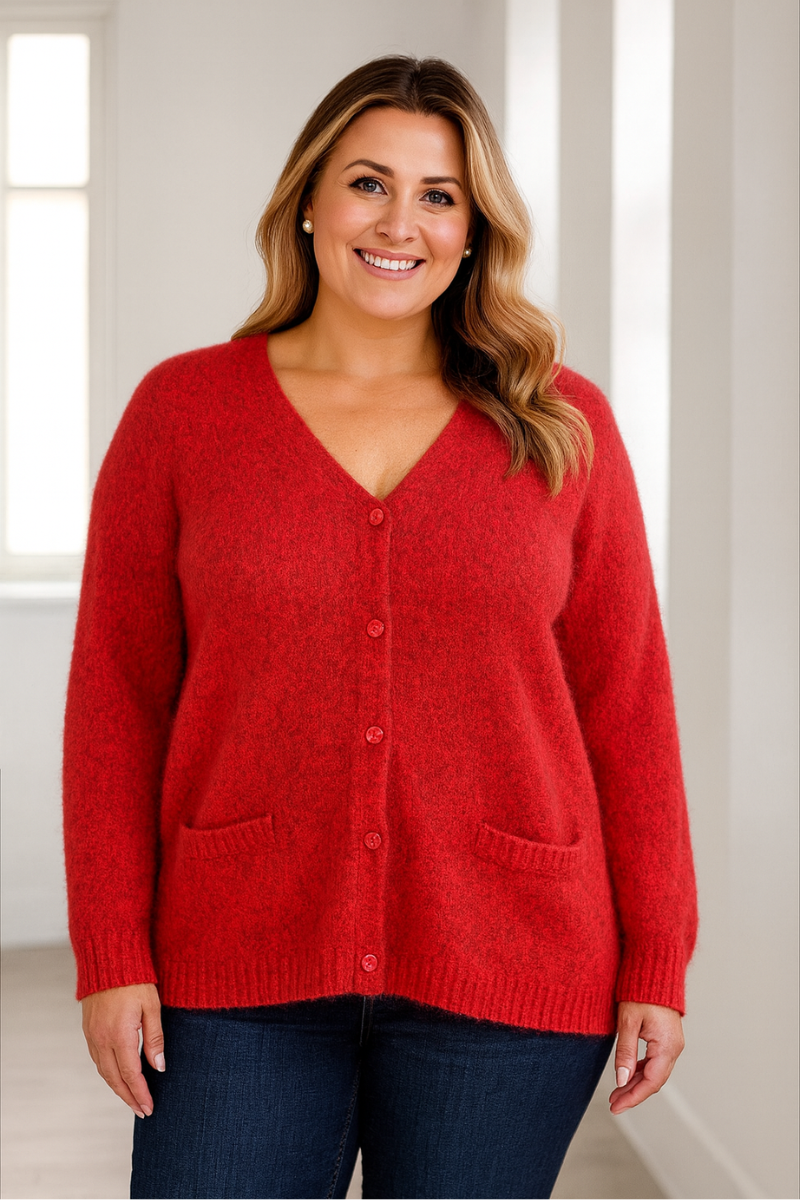 cassiopeia cardigan strik laianna knit cardigan rød