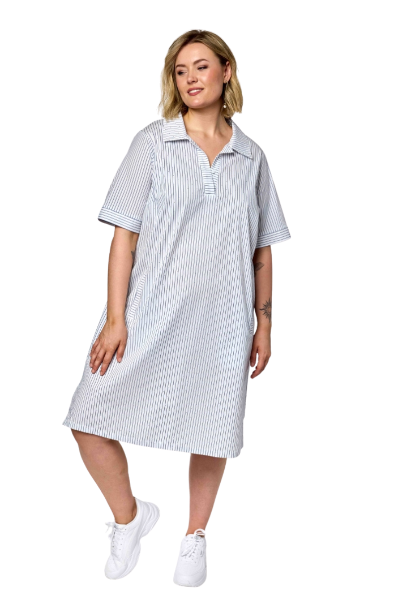 Gozzip tunika kjole GFilippa blå/hvid