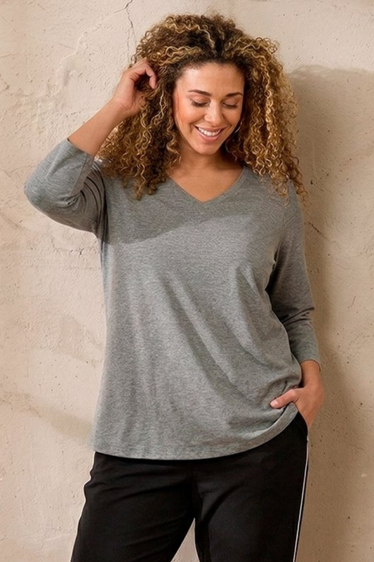 zhenzi bluse 3/4 Zh-Alberta 229 grå