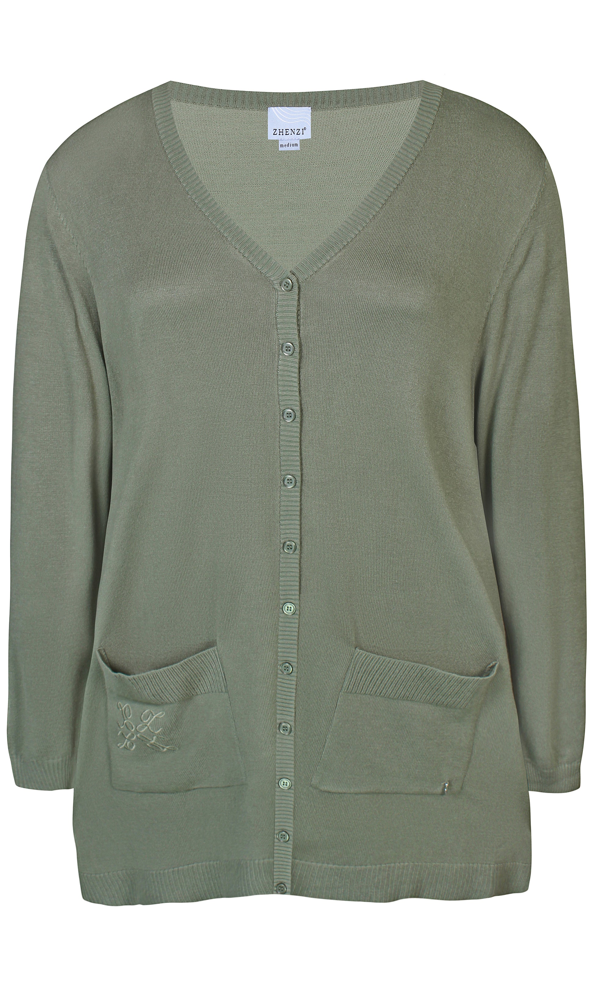 cardigan til store kvinder grøn