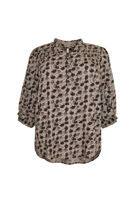 cassiopeia bluse Hillani brun kombi