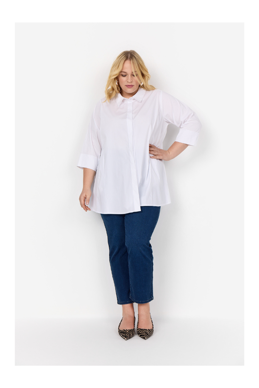 Wasabi skjorte tunika wa-saga 20 hvid