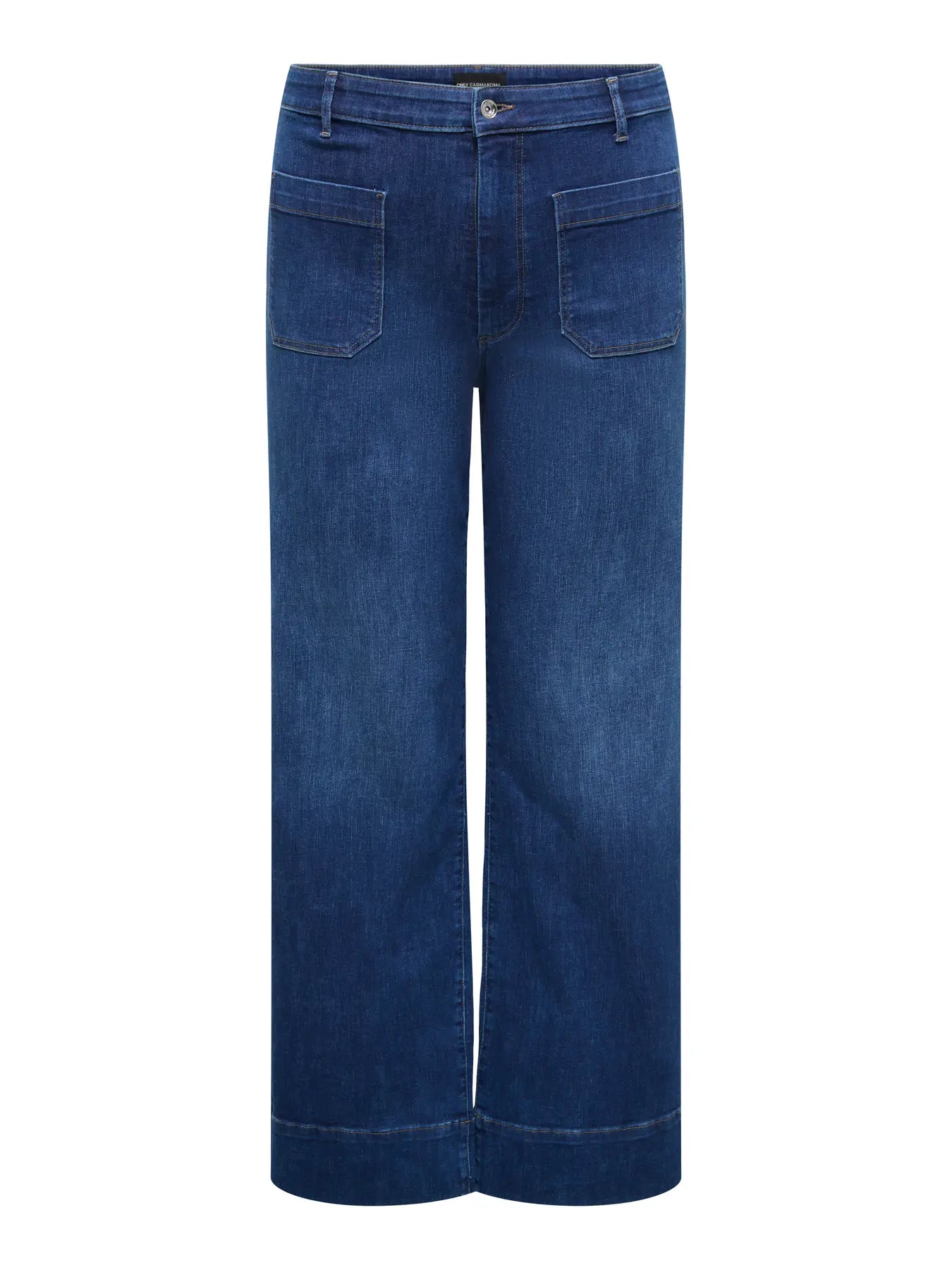 Only Carmakoma bukser Carmadison mørkeblå denim