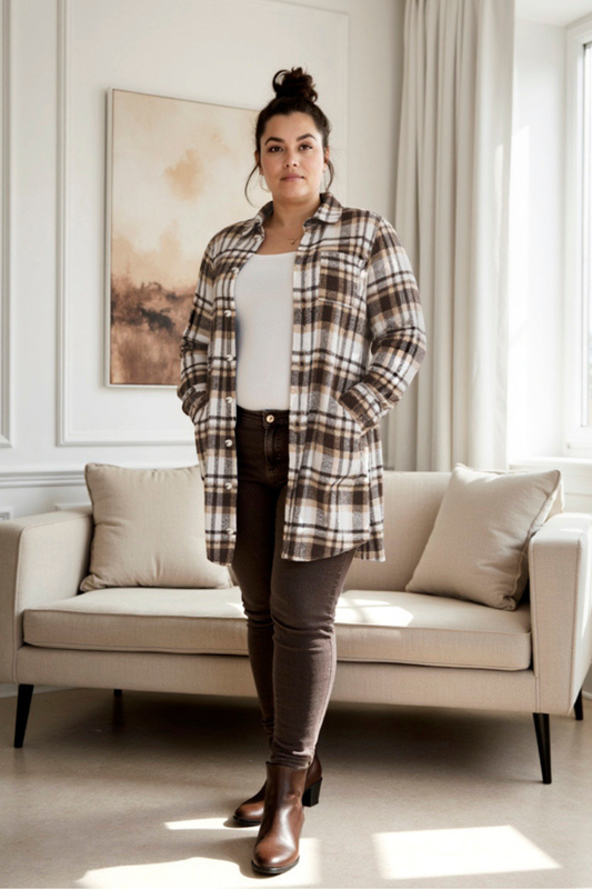 Cassiopeia skjorte Tulala brun kombi