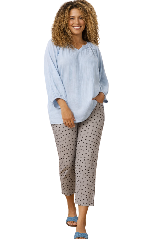 Zhenzi capri buksr med prik sand Jazzy 1406