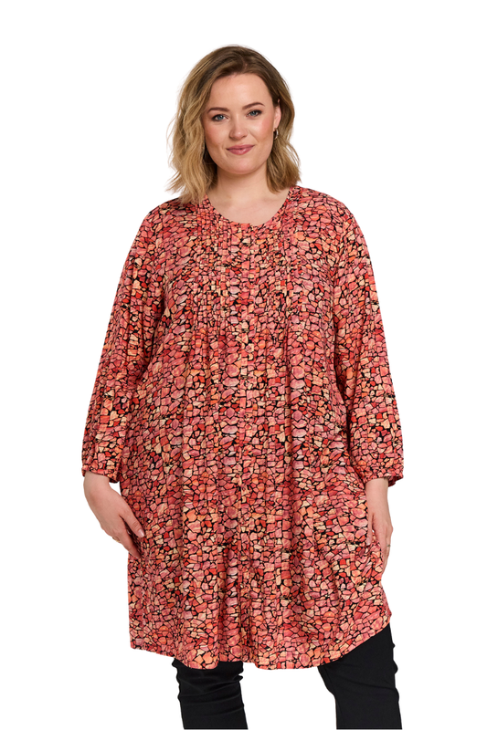 Gozzip shirt tunika GJohanne shirt tunic lyserød kombi