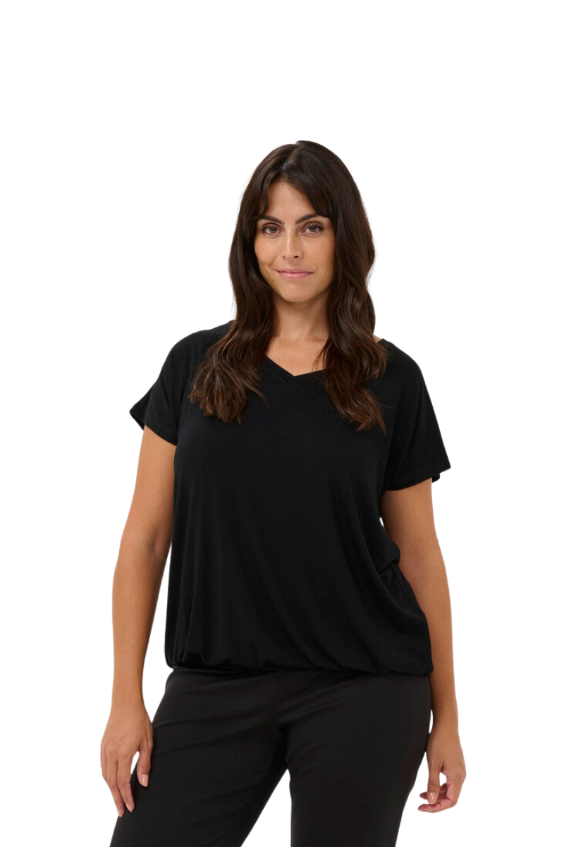 kaffe curve t-shirt KCjena t-shirt sort