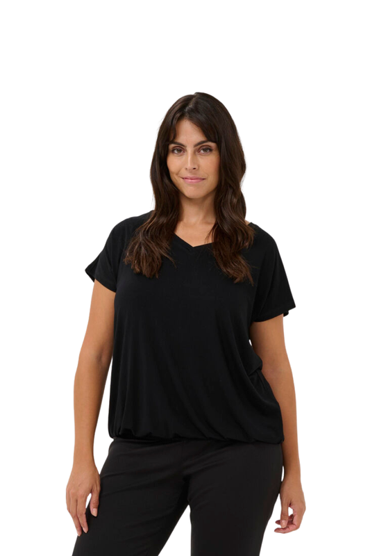 kaffe curve t-shirt KCjena t-shirt sort