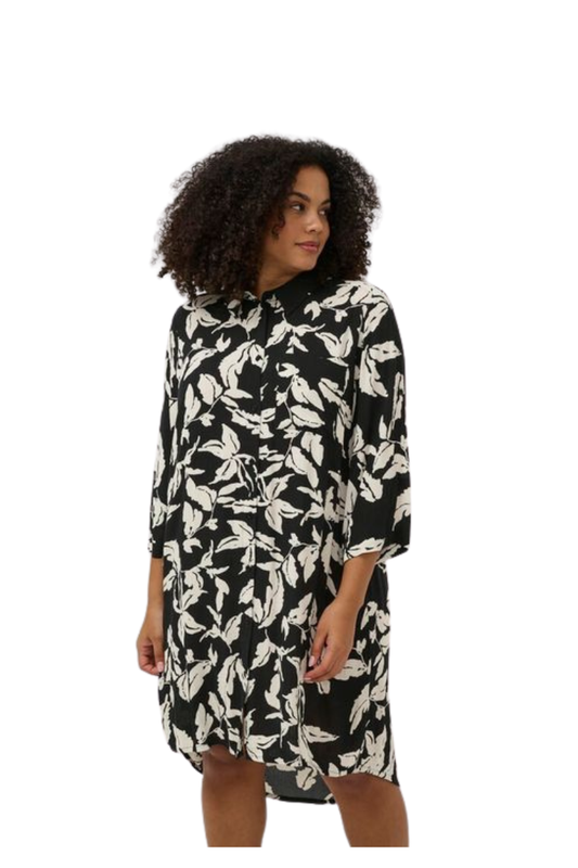 kaffe curve kjole KChilda ami sort/hvid