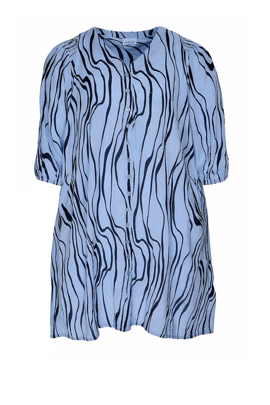 zhenzi kjole zh-emmie 1295 blå/sort