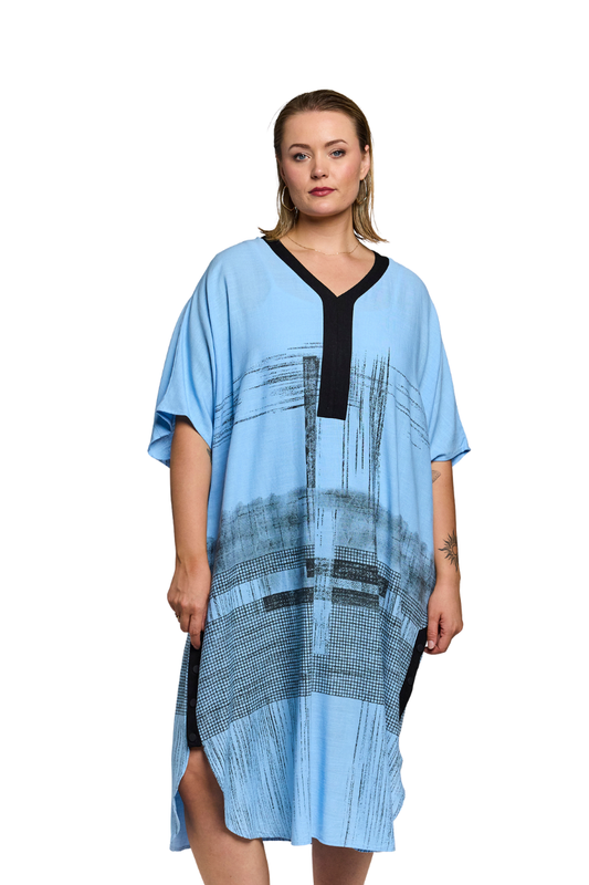 Gozzip Black kjole oversize gfern blå