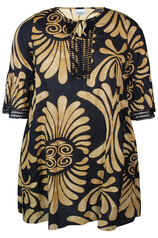 plussize kjole sand