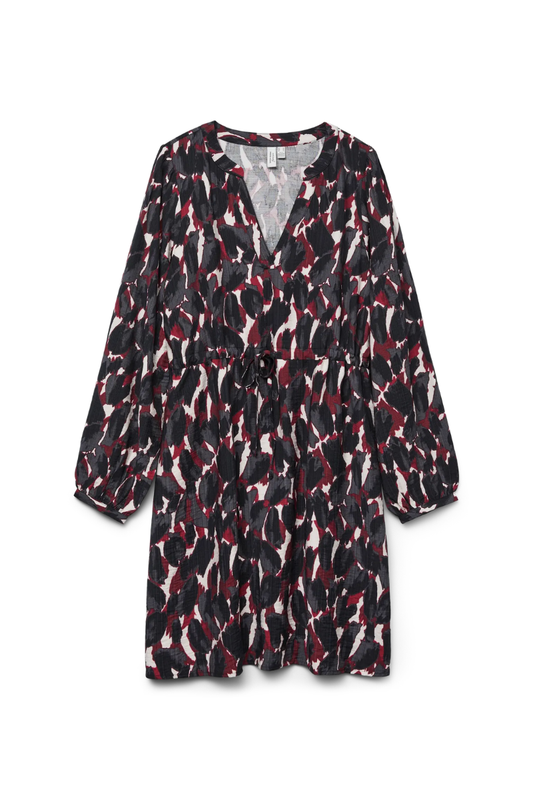 Vero Moda kjole VMcfanini sort/rød