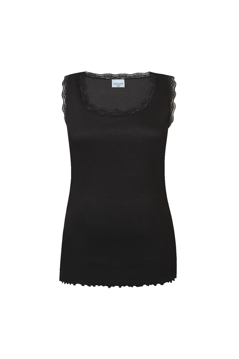 Zhenzi rib top lace 170 sort
