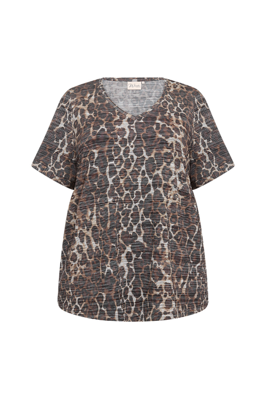 Wasabi t-shirt wa-sarina 18 brun leopard kombi