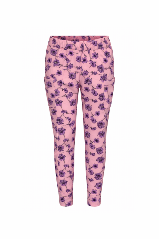 Mapeo leggins med lomme lang rosa blomst