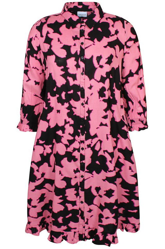 zhenzi kjole zh-emmie 1296 pink/sort