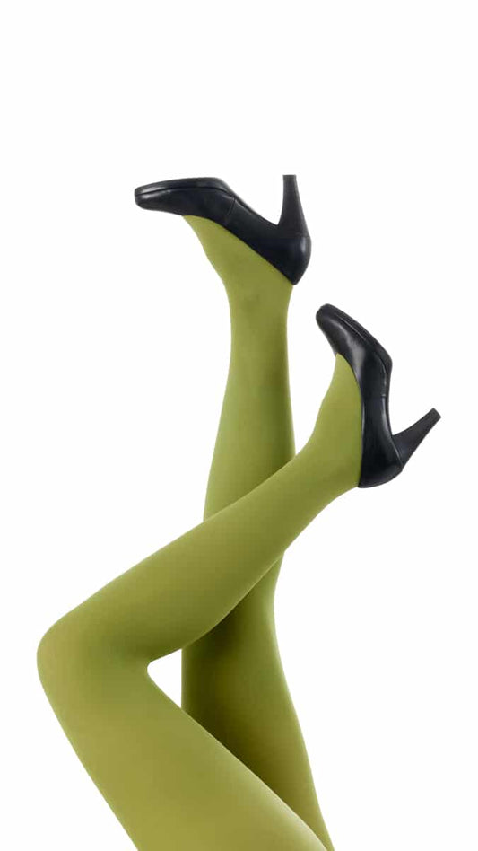microfiber strømpebukser plussize grøn