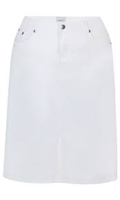 Zhenzi nederdel Vonda hvid denim look