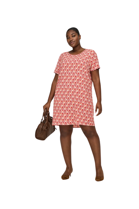 Only Carmakoma tunika kjole carlux rød