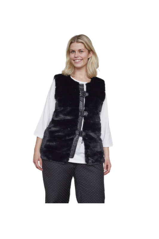 Adia pelsvest sort AdEda