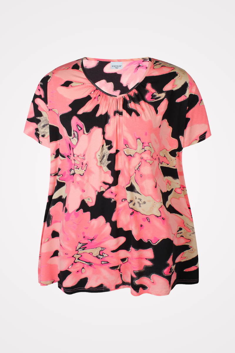 viskose jersey bluse koral
