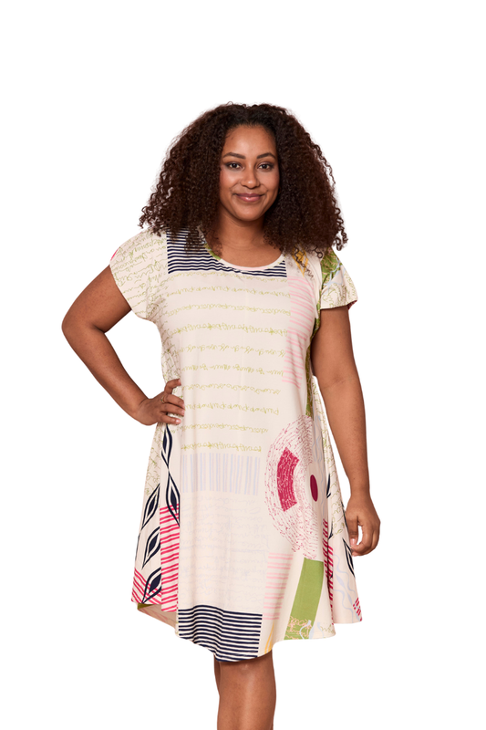 Pont Neuf kjole PNThelma multifarvet