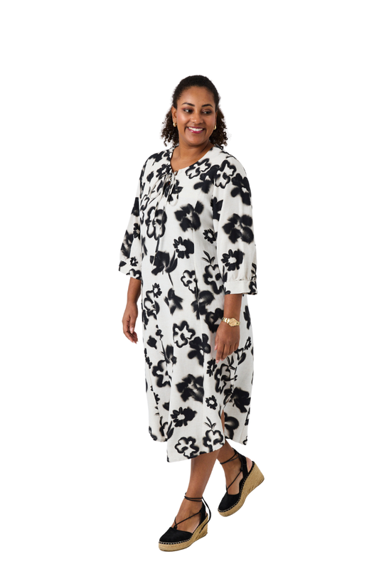 Pont Neuf kjole PNSali sort/hvid kombi