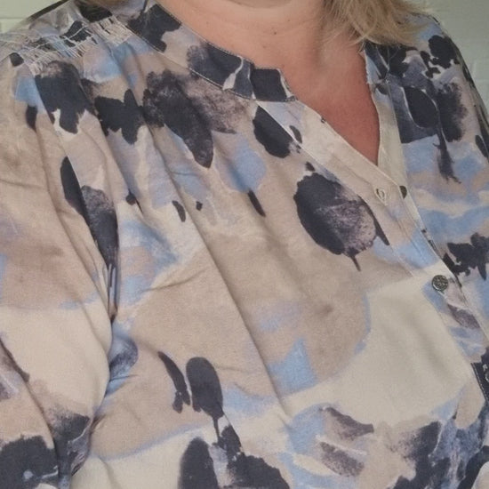 Vanting kjole print 12 Honey 9776