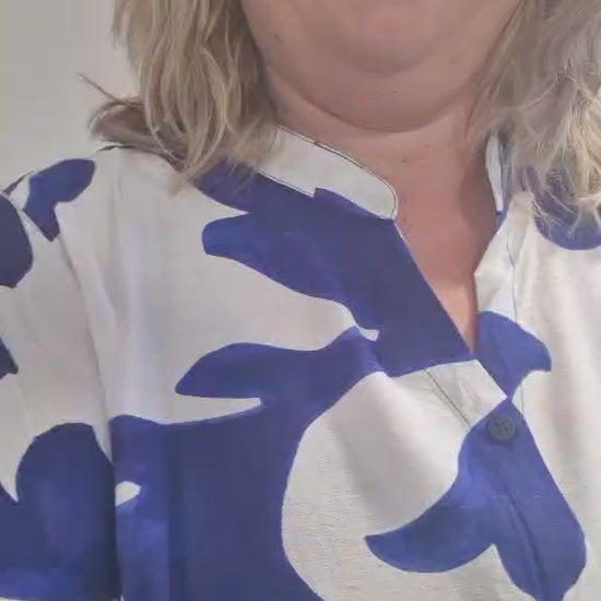 gozzip kjole GAnja offwhite/blå