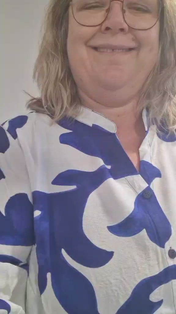 gozzip kjole GAnja offwhite/blå