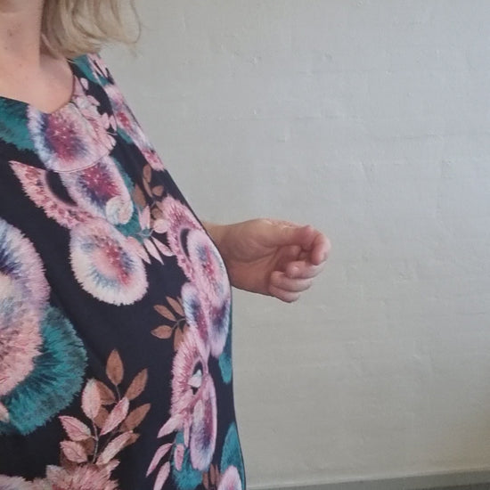 studio kjole SLonetta pink blomster print