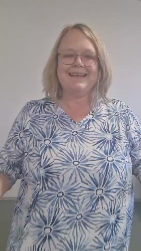 studio kjole SBirgitte hvid/blå kombi