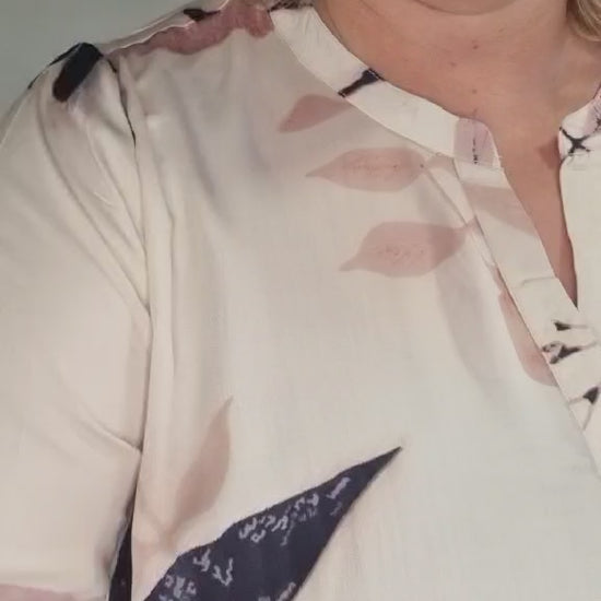 zhenzi kjole zh-angel 1332-dress L/S blå kombi