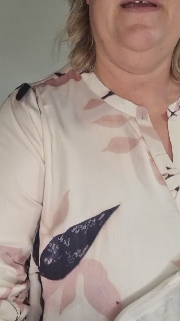 zhenzi kjole zh-angel 1332-dress L/S blå kombi