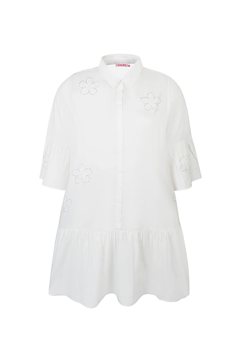 Anyday kjole any-ragna 309 hvid