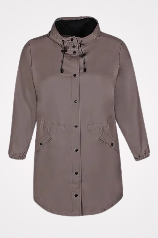 Zhenzi regnjakke plussize grå