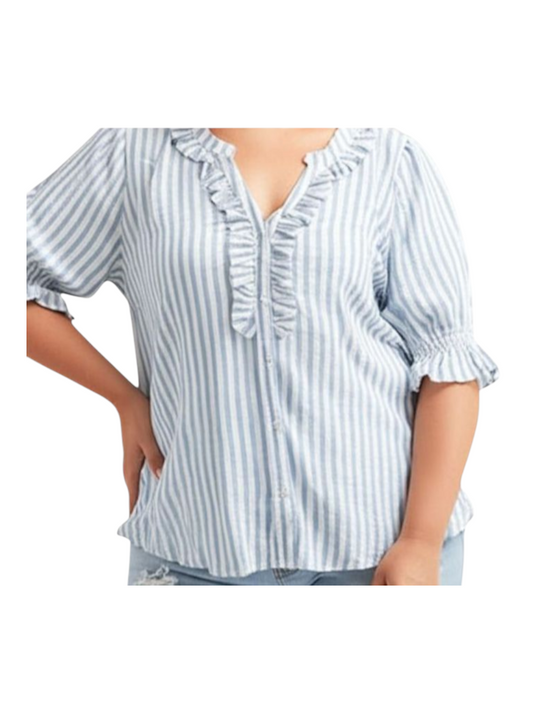 Cassiopeia bluse Jacline blå kombi