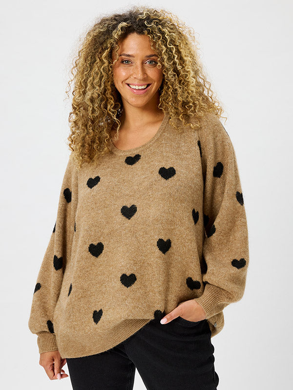 zhenzi pullover zh-Elga 1345-Pullover l/s brun